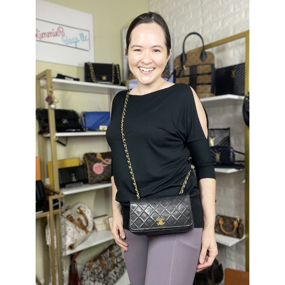 Vintage CHANEL Black Lambskin Quilted Mini Flap Bag 1280517 - $500 OFF FLASH SAL - Picture 2 of 16